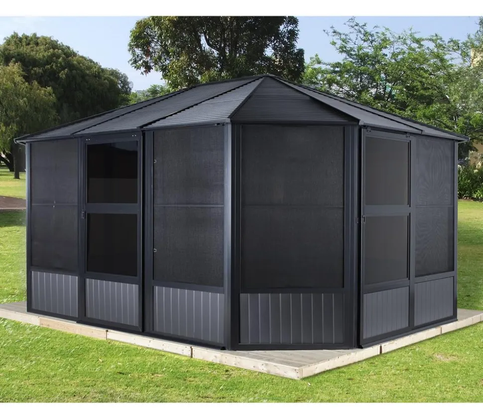 Sojag Outdoor-Pavillon Kaltwintergarten Charleston 1215, ca. B488,6/H280,9/T383,6 cm