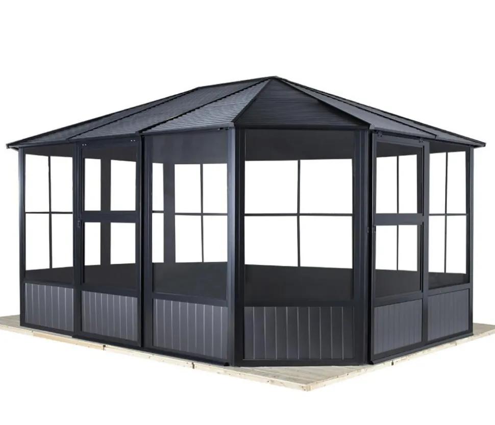 Sojag Outdoor-Pavillon Kaltwintergarten Charleston 1215, ca. B488,6/H280,9/T383,6 cm