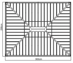 Sojag Outdoor-Pavillon Messina 1012, inkl. Moskitonetz champagner, ca. B363/H291,5/T298 cm