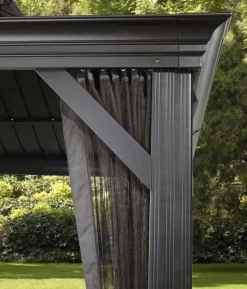 Sojag Outdoor-Pavillon Messina 1012, inkl. Moskitonetz anthrazit, ca. B363/H291,5/T298 cm
