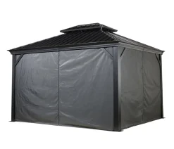 Sojag Outdoor-Pavillon Messina 1012, inkl. Moskitonetz anthrazit, ca. B363/H291,5/T298 cm