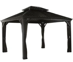 Sojag Outdoor-Pavillon Messina 1012, inkl. Moskitonetz anthrazit, ca. B363/H291,5/T298 cm