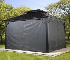 Sojag Outdoor-Pavillon Messina 1012, inkl. Moskitonetz anthrazit, ca. B363/H291,5/T298 cm