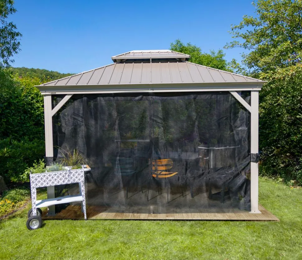 Sojag Outdoor-Pavillon Messina 1216, inkl. Moskitonetz champagner, ca. B483/H307,1/T363 cm