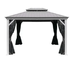 Sojag Outdoor-Pavillon Messina 1216, inkl. Moskitonetz champagner, ca. B483/H307,1/T363 cm