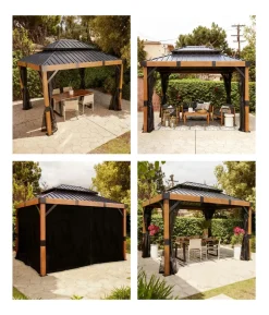 Sojag Pavillon Fontana 10x12, inkl. Moskitonetz, ca. B363/H310/T298 cm