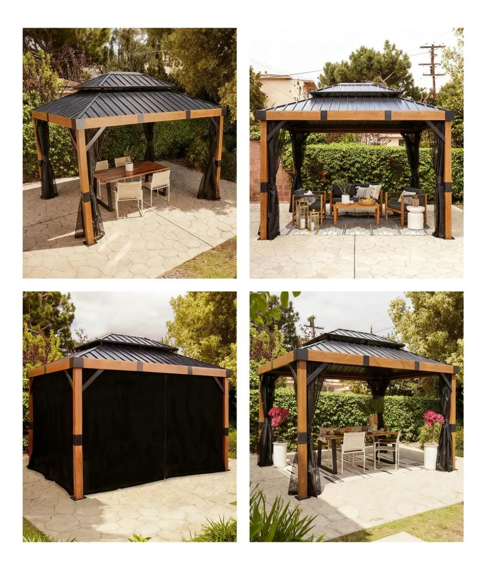 Sojag Pavillon Fontana 10x12, inkl. Moskitonetz, ca. B363/H310/T298 cm