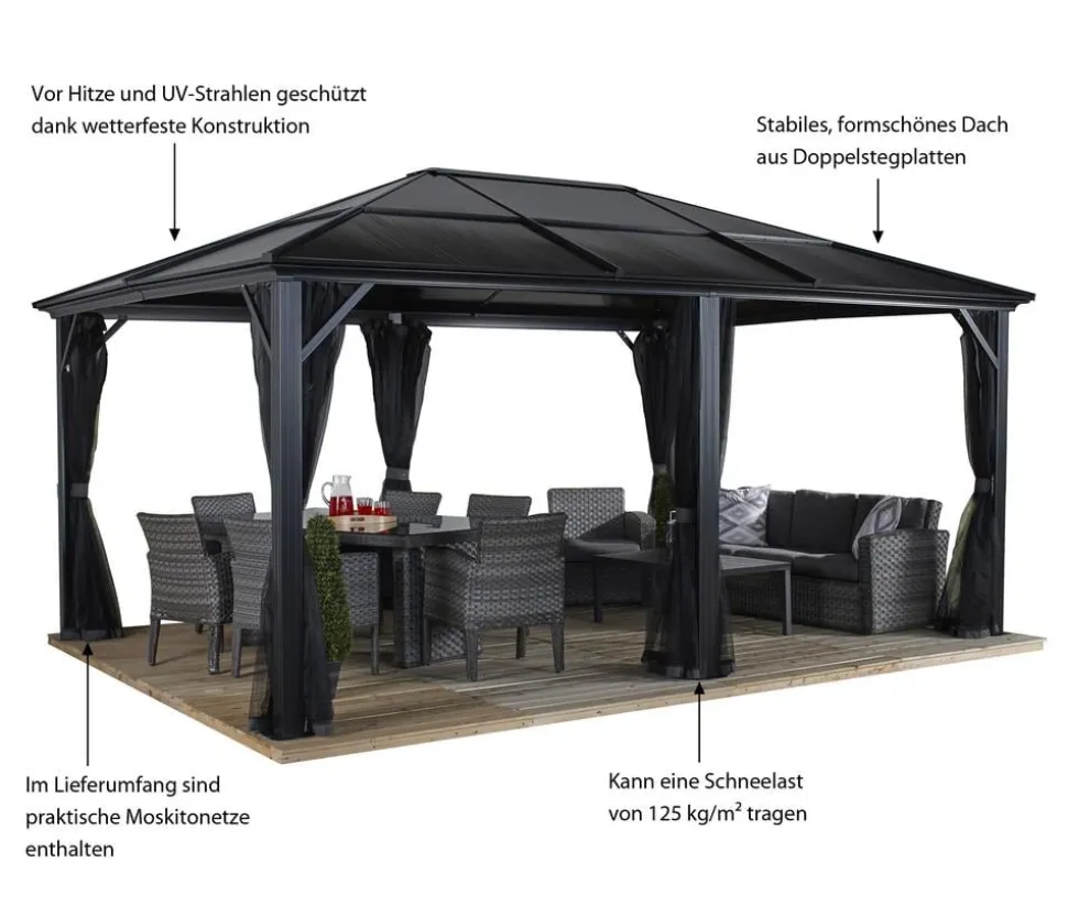 Sojag Pavillon Meridien 12x16, ca. B485/H270/T365 cm