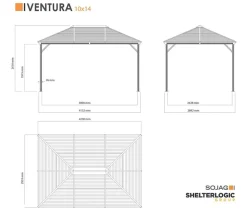 Sojag Pavillon Ventura 10x14, ca. B423/H261/T295,5 cm