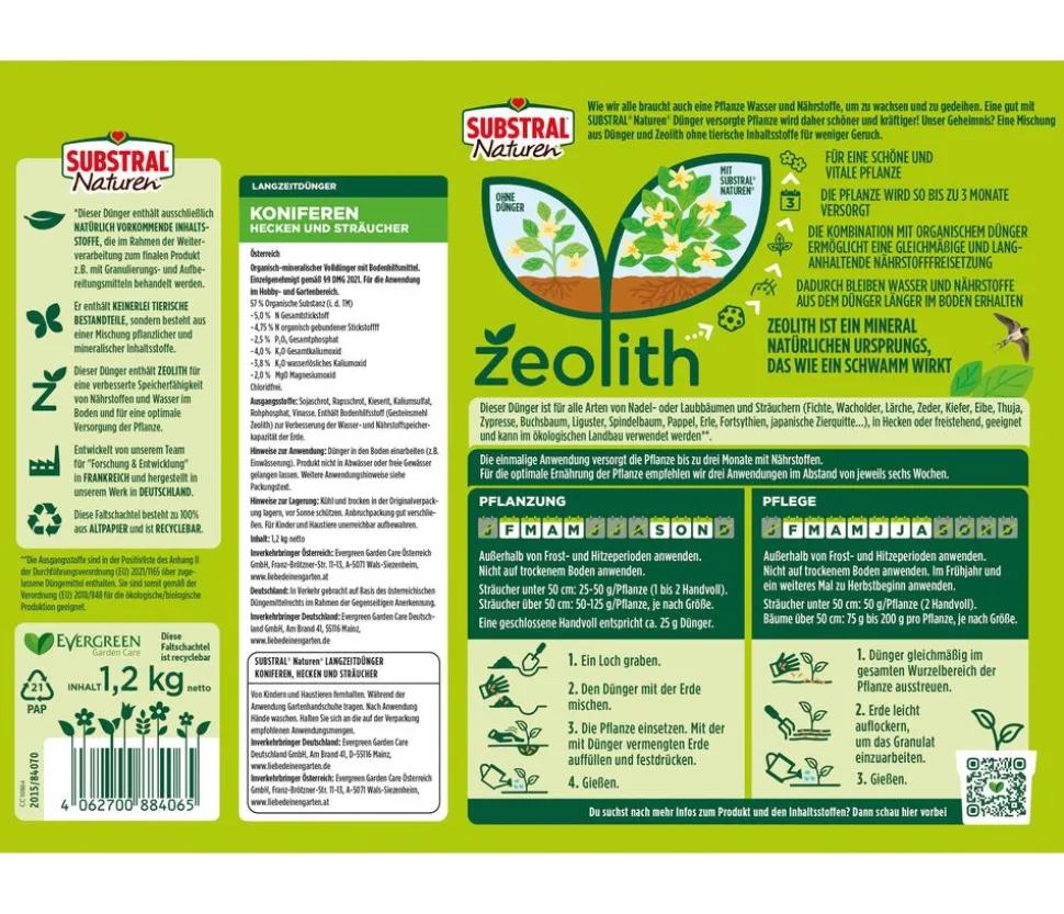 Substral® Naturen® Langzeitdünger Koniferen, Hecken und Sträucher, 1,2 kg