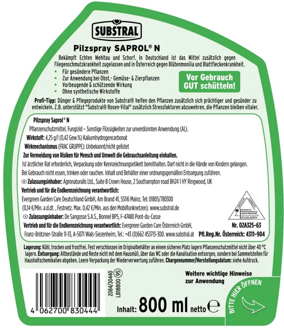 Substral® Pilzspray SAPROL® N, flüssig, 800 ml