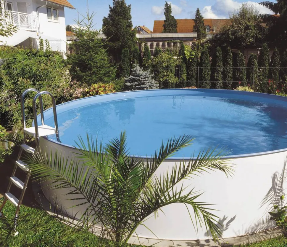 Summer Fun Stahlwandpool-Set, rund, Steinoptik