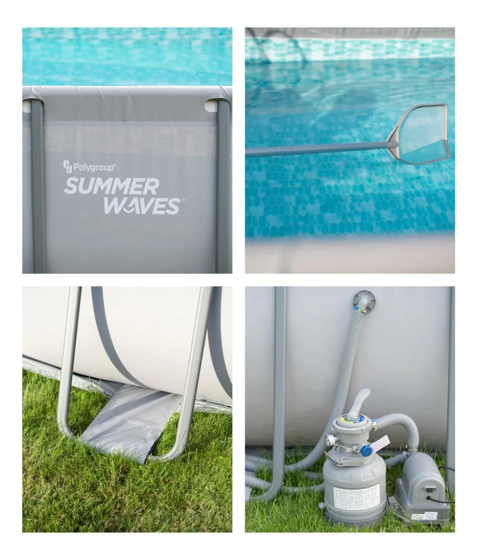 Summer Waves Frame Pool, anthrazit