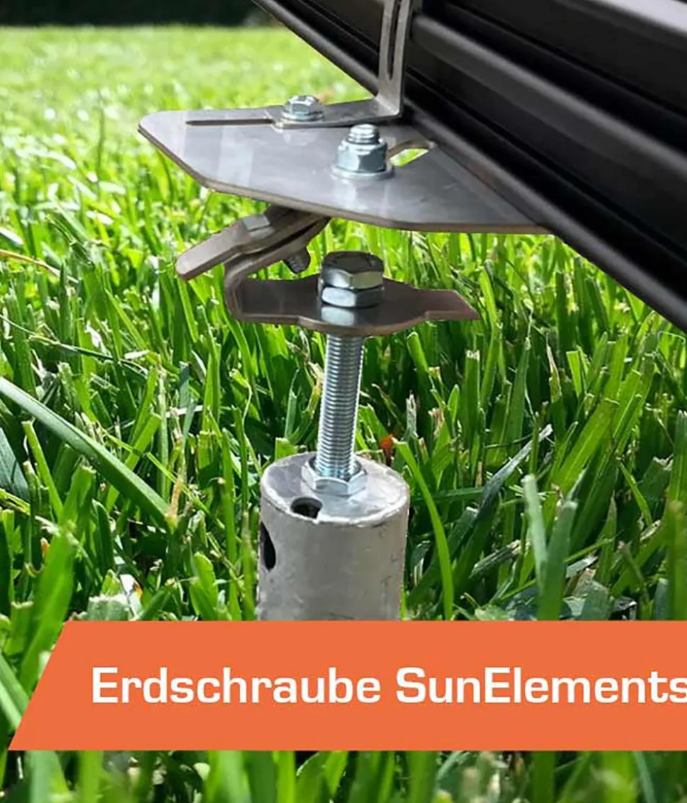 SunElements Erdschraubenfundament, silber