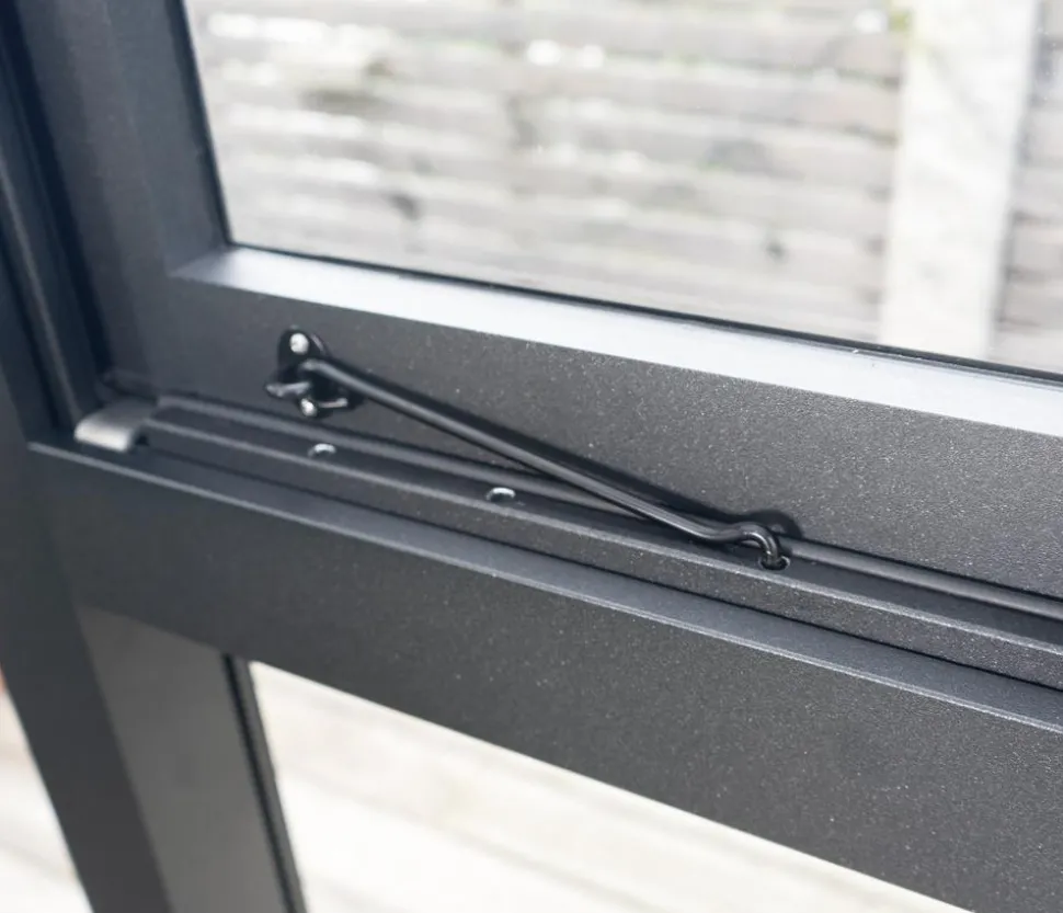 SunElements Fenster anthrazit-metallic, Acrylglas klar 6 mm, ca. B90/H95 cm