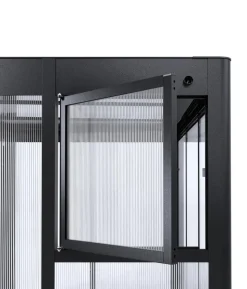 SunElements Fenster anthrazit-metallic, Doppelstegplatten 10 mm, ca. B90/H95 cm
