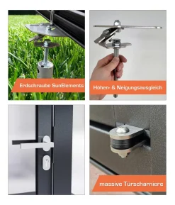 SunElements Gewächshaus SunGarden Deluxe, ESG/AC
