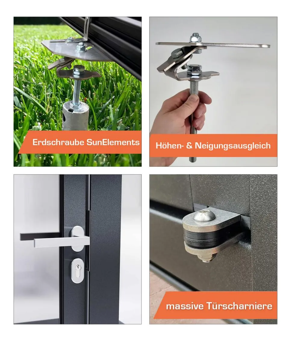 SunElements Gewächshaus SunGarden Deluxe, ESG/AC