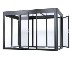 SunElements Zusatztür Anthrazit-metallic, ESG klar 5 mm, ca. B90/H197 cm