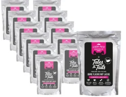 Tales & Tails Paté-Nassfutter für Hunde Ohne Flachs mit Lachs, 12 x 100 g