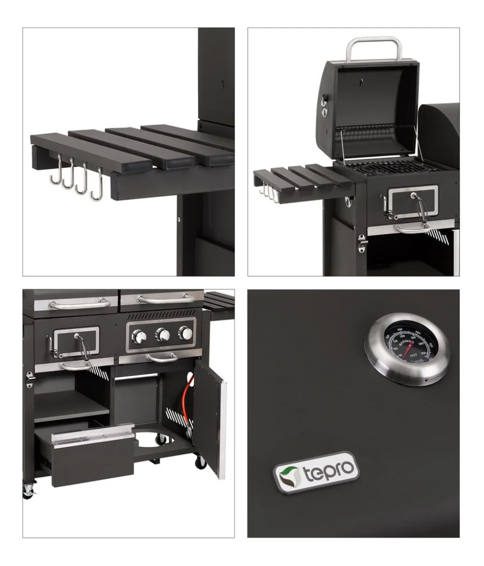 tepro Kohle-Gas-Kombigrill Toronto