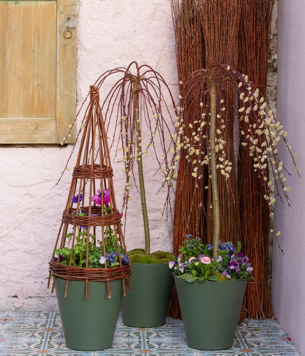 TeraPlast Kunststoff-Topf Hoop inkl. Wasserreservoir, konisch