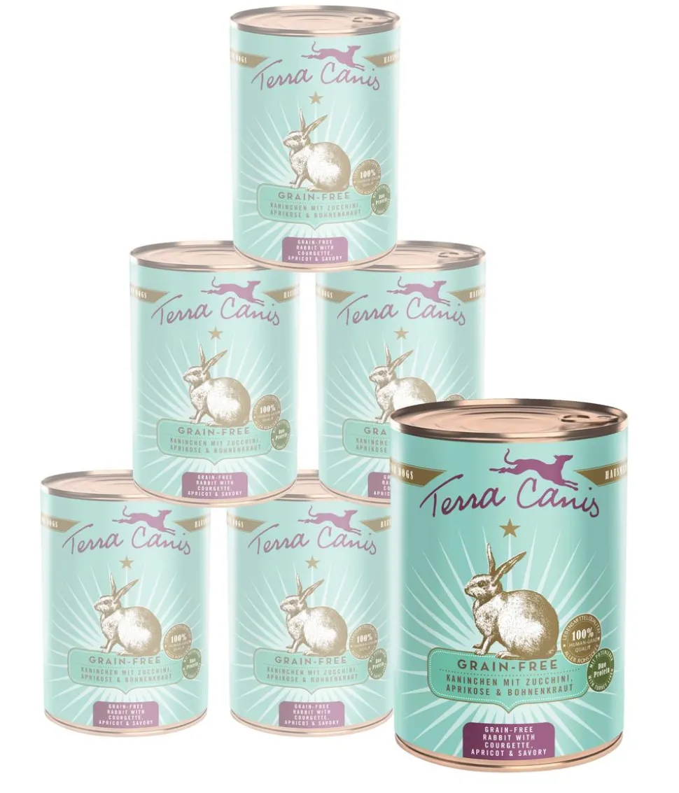 Terra Canis Nassfutter für Hunde Getreidefrei, 6 x 400 g