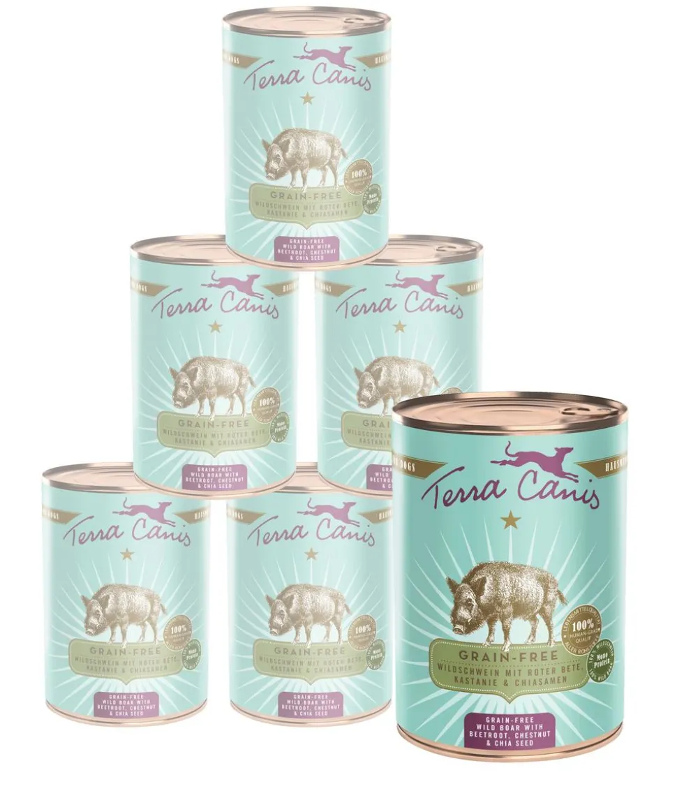 Terra Canis Nassfutter für Hunde Getreidefrei, 6 x 400 g