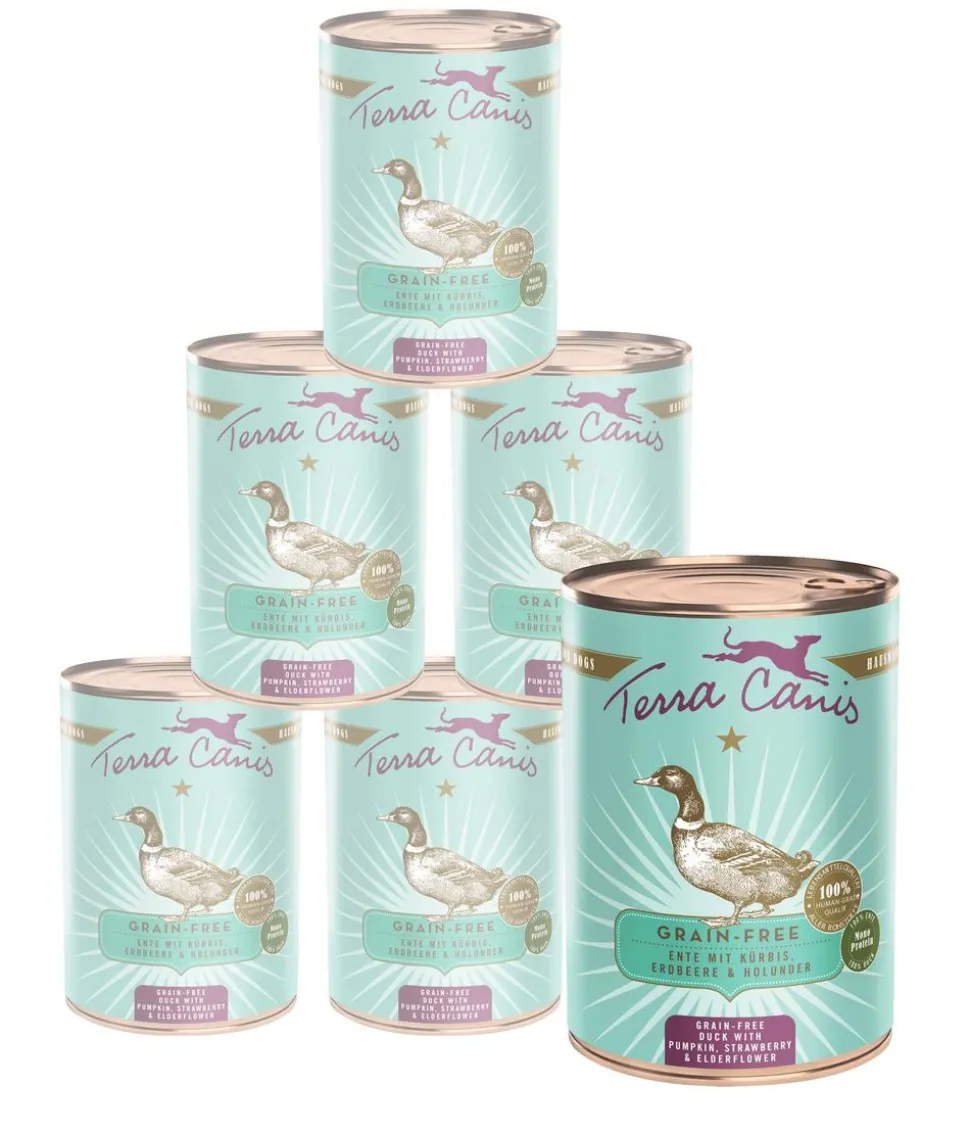 Terra Canis Nassfutter für Hunde Getreidefrei, 6 x 400 g