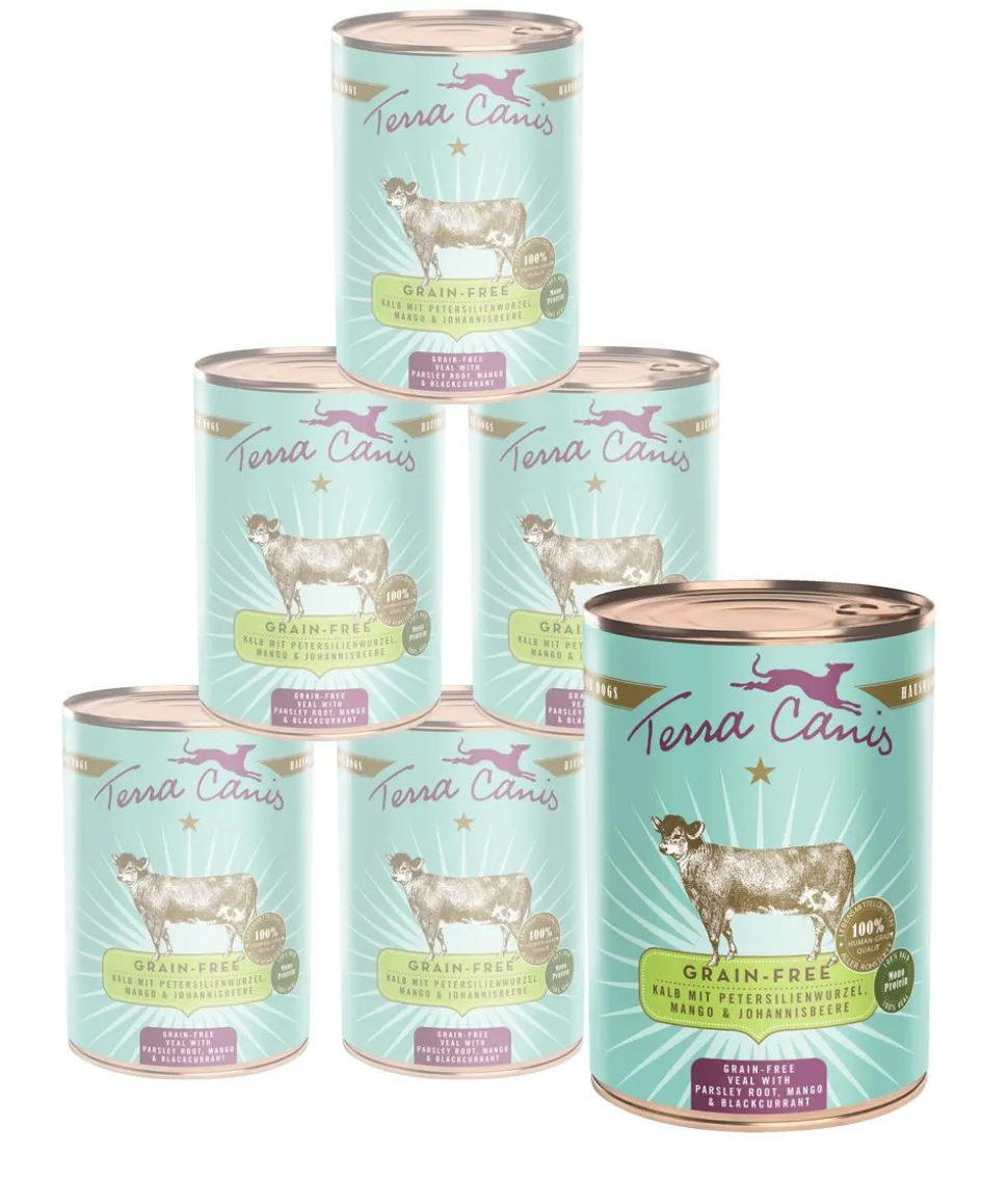 Terra Canis Nassfutter für Hunde Getreidefrei, 6 x 400 g