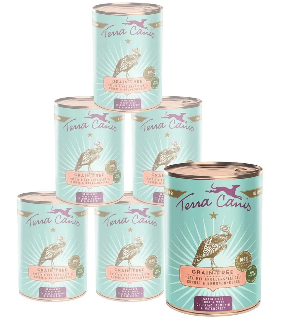Terra Canis Nassfutter für Hunde Getreidefrei, 6 x 400 g