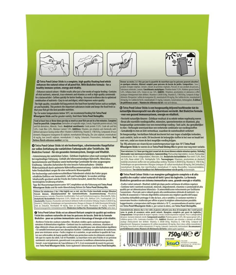 Tetra Pond Colour Sticks, Fischfutter