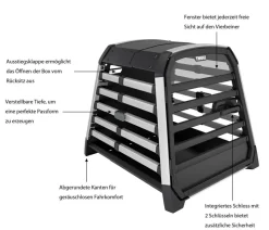 THULE® Allax M Compact Hundetransportbox, ca. B65/H65/T77-82 cm