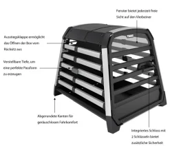 THULE® Allax M Hundetransportbox, ca. B65/H65/T82-90 cm