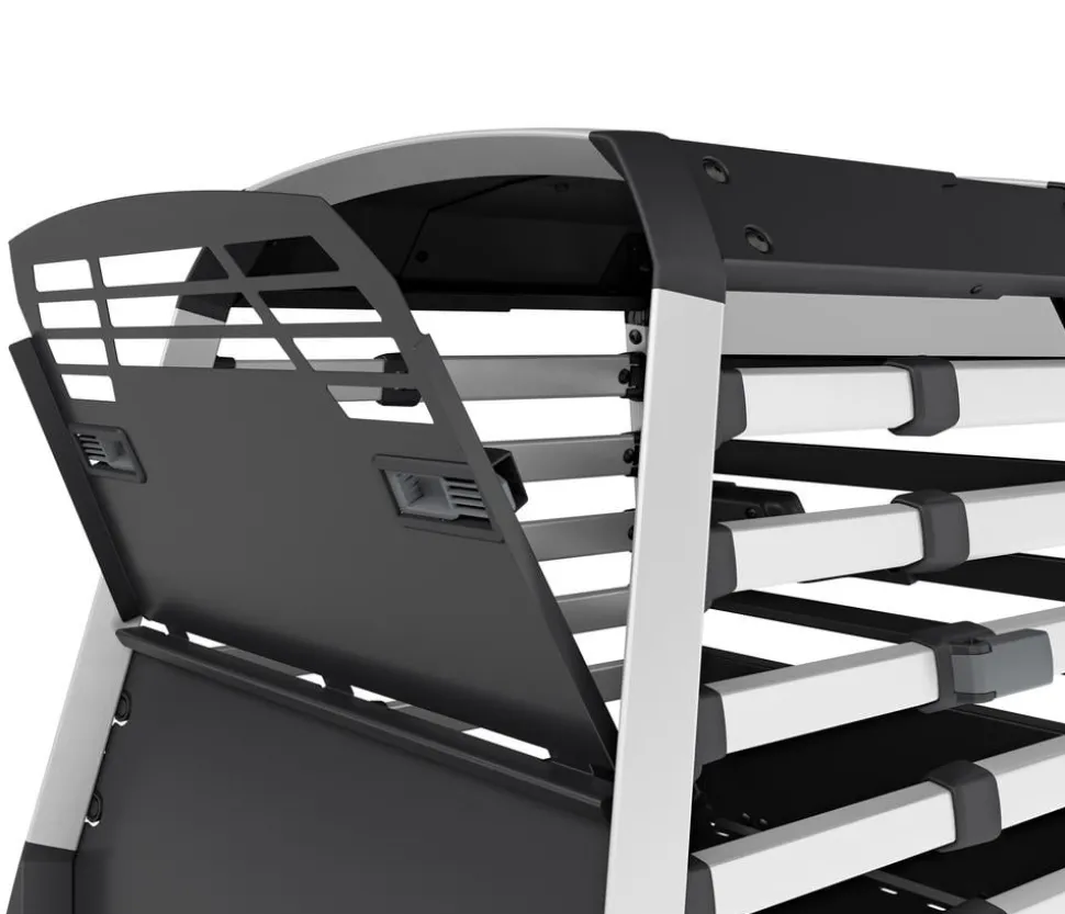 THULE® Allax threshold compatible L Compact Hundetransportbox für Fahrzeuge mit Ladekante, ca. B69/H70/T87-93 cm