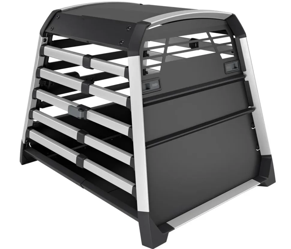 THULE® Allax threshold compatible L Compact Hundetransportbox für Fahrzeuge mit Ladekante, ca. B69/H70/T87-93 cm