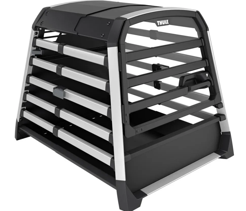 THULE® Allax threshold compatible L Compact Hundetransportbox für Fahrzeuge mit Ladekante, ca. B69/H70/T87-93 cm