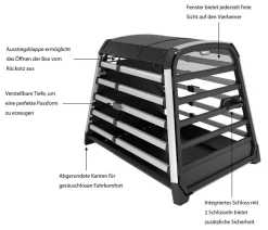 THULE® Allax XXL Hundetransportbox, ca. B75/H78/T103-120 cm