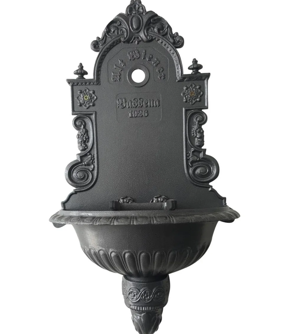 Tomco Aluminium-Wandbrunnen Wiener Bassena, ohne Hahn, ca. 87 cm