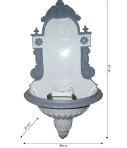 Tomco Aluminium-Wandbrunnen Wiener Bassena, ohne Hahn, ca. 87 cm