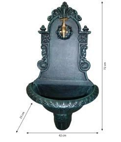 Tomco Aluminium-Wandbrunnen Triumph, ca. H72 cm