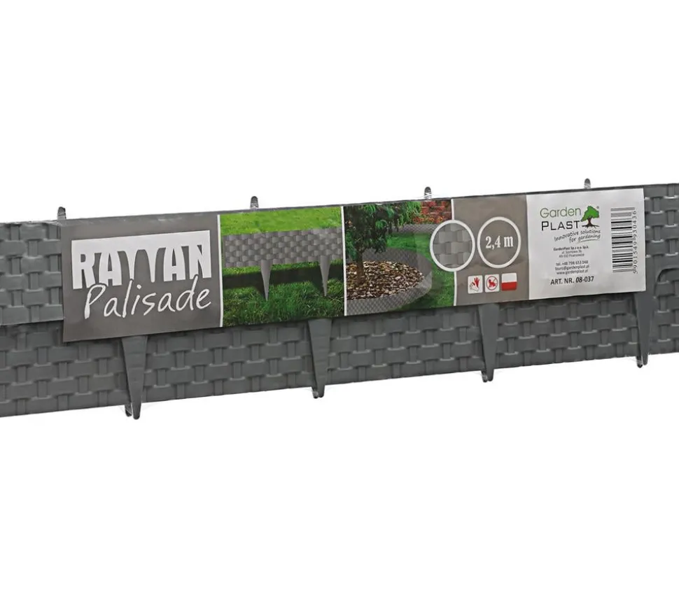 Tomsche Textil Rattan-Rasenkante, 2,4 m