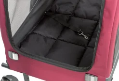 Trixie Fahrradanhänger für den Hund, dunkelrot/schwarz