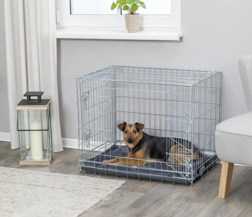 Trixie Hundekäfig mit 2 Türen, schwarz