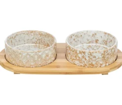 Trixie Hundenapf-Set, Keramik/Bambus