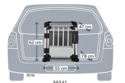 Trixie Hundetransportbox Aluminium, hellgrau/silber