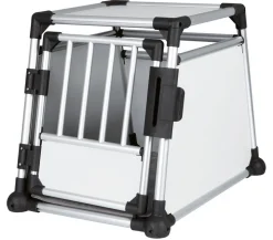 Trixie Hundetransportbox Aluminium, hellgrau/silber
