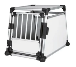 Trixie Hundetransportbox Aluminium, hellgrau/silber