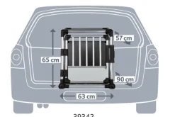 Trixie Hundetransportbox Aluminium, hellgrau/silber