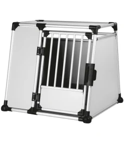 Trixie Hundetransportbox Aluminium, hellgrau/silber